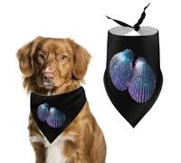 Glittery Seashells Dog Bandana Pet Scarf for Small Medium Large Dogs Triangle Bibs Photo Prop Gift