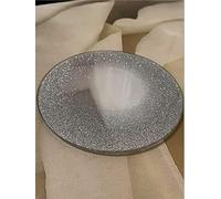 Glittery Silver Mirror Sparkle Glass Coaster Circle Bling Glitter Candle Plate Gift 15cm