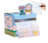 Glittery Sticky Notes 120 Sheets Pull Out Cartoon Animal Aesthetic