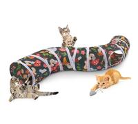 Glittme Cat Tunnel, Cat Tunnels for Indoor Cats, S-Shape Cats Cave with Cat Toys, Foldable Cat Tubes and Tunnels for Cats, Rabbit, Puppy, Guinea Pig