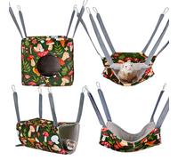 Glittme Ferret Hammock 4 Pack Ferret Cage Accessories Washable Rat Hammock on Ferret Cage Soft Guinea Pig Hammock for Ferrets, Rat, Sugar Glider, Squirrel, Guinea Pig