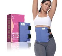 glitz Castor Oil Pack Wrap - Reusable Organic Castor Oil Packs for Liver Detox (Compress), Less Mess, Anti Leak Outer Layer, Soft Cotton (Violet)
