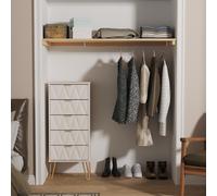 Glitz Ready Assembled 5 Drawer Tallboy in Kashmir Matt - Welcome Furniture | TJ Hughes