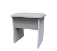 Glitz Ready Assembled Dressing Table Stool - Grey Matt - Welcome Furniture | TJ Hughes