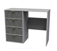 Glitz Ready Assembled Dressing Table with 4 Drawers - Shadow Matt & Grey - Welcome Furniture | TJ Hughes