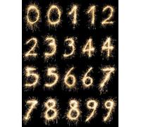 Glitz Sparkler Numeral Cake Sparkler 7", Numbers 0-9, Available in Gold, Silver, Pink, Blue, Rose Gold (1, Pink)