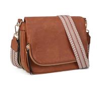 GLITZALL Small Crossbody Bag for Women PU Leather Over the Shoulder Purses and Flap Cross Body Handbags Multi Pockets