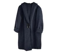 Glitzee Italian Lagenlook Fleece Drawstring Waist Hooded Jacket Coat Autumn/Winter Collection