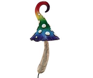 GlitZGlam Enchanted Rainbow Miniature Mushroom for a Miniature Fairy Garden or Lawn Gnomes. Gnome- Fairy Garden Accessory