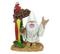 GlitZGlam Rocker Gnome - “George” and Fred the Frog - “It’s Party Time - Rock-On!” -This Gnome brings Rock and Roll to your Fairy Garden. A large 10 Inches Tall Garden Gnome Miniature Figurine