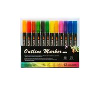 GlitzMarker Pro Set - & Glitter -Tip Markers | Water-Resistant Ink | Works On Paper/Fabric/Glass (Ideal For Kids & Artists)