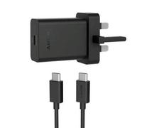 GLITZY GIZMOS Genuine Original Official UCH32 18W UK Plug Adapter With UCB24 USB Type C To USB Type C Data Charging Cable - Black