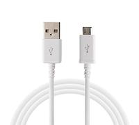 GLITZY GIZMOS Genuine Samsung Original Fast Charging USB-A to Micro Charge and Sync Cable For Mobile Phones and Tablets [will ONLY fit older devices] (WHITE micro usb)