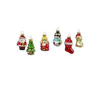 Glitzy Mini Christmas Character Decorations - Set of 6 by Sass & Belle (RUBYXM003)