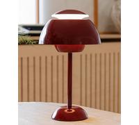 Glivpny Flowerpot Cordless Table Lamp, 5000mAh Battery Mushroom Lamps,Portable Patio Table Lamp,Small Rechargeable Lamp for Nightstand,Dimmable Touch Bedroom Lamp for Indoor Outdoor (Wine Red)