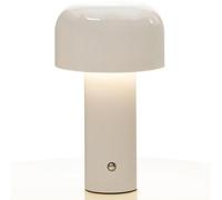 Glivpny JX-003 Modern Mushroom-Shaped Table Lamp with Portable Touch Dimmer, Rechargeable LED Night Light with 3 Brightness Levels, Bedside Lamp for Indoor or Outdoor Use,