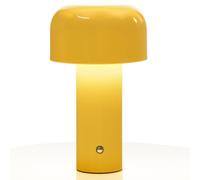 Glivpny Modern Mushroom Table Lamp for Portable Touch Dimming,Rechargeable LED Night Light with 3-Levels Brightness,Bedside Lamp for Indoor Outdoor Restaurant Bar Coffee Shop (Lemon Yellow), HJ-JS001