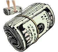 Glixoft 100 Dollar Bill Rug Soft Money Carpet of a Roll Dollar Carpet Non-slip Large Bedside Money Rugs for Bedroom Living Room