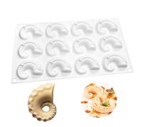 Glixoft 12 Cavity Squid Silicone Mold Octopus Baking Mold Diy Cake Decorating Tool Kitchen Bakeware Supply for Making Chocolate