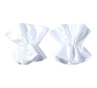 Glixoft 1pair Removable Puff Sleeves White Bridal Sleeves Elegant Princess Sleeves Sweet Costume Accessories for Wedding Evening