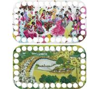 Glixoft 2pcs Embroidery Thread Organizer Sewing Thread Card Needlework Project Card Cross Stitch Storage Tool for Sewing Storage