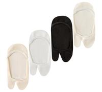 Glixoft 4 Pairs Invisible Tabi No Show Non-slip Ankle Socks for Summer Everyday Wear and Active Use