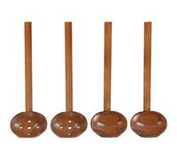 Glixoft 4 Pcs Handcrafted Wooden Soup Spoon Japanese Ramen Ladle Strainer Thousand Ramen Spoon, Wooden Hot Pot Spoon