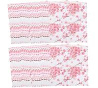 Glixoft 40 Pcs Floral Paper Napkins, Chinese Plum Blossoms Cocktail Beverage Napkins Pink Flowers Paper Dessert Napkin Spring Afternoon Tea Party Napkins