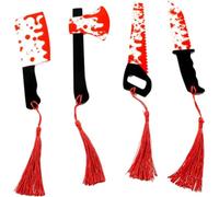 Glixoft 4pcs Horror Knife Bookmarks Halloween Themed Bookmarks Funny Bookmarks for Kids Students Teacher