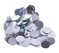 Glixoft 5 Bags 10mm Flat Round Sequin Paillettes Metallic Loose Sequins with Side Hole for Jewelry Making Embroidery Crafts