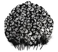 Glixoft 50pcs Halloween Black Feathers Fluffy Feather Decoration Diy Craft Feathers Gift Box Filling Ornament for Halloween Carnival Accessories