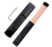 Glixoft 6 Fret Pocket Guitar Mini Practice Strings Guitar Portable Pocket Guitar Fingerboard Guitar Practice Tool Musical Instrument Accessories for Beginner