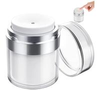 Glixoft Airless Pump Jar 15ml Moisturizer Pump Dispenser Leakproof Refillable Cream Jar Vacuum Bottle for Face Cream Lotion