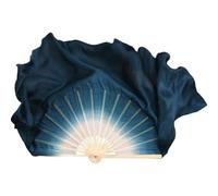 Glixoft Belly Dance Fans Silk Bamboo Long Fans Belly Dance Veil Fan Handmade Colour Gradient Fan Women Dance Costume Accessory