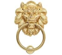 Glixoft Brass Head Knocker Front Door Knocker Furniture Knocker Handle Vintage Cabinet Drawer Accessory for Home Decor