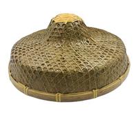 Glixoft Chinese Rice Hat Oriental Bamboo Hat Asian Conical Cap Fishing Rice Farmer Hat Straw Cone Garden Cap for Summer Sun Protection