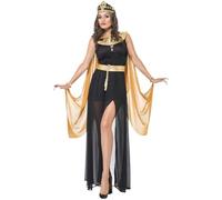 Glixoft Egyptian Cleopatra Dress Ancient Egyptian Skirt Greek Goddess Dress Medieval Cosplay Costume for Halloween Fancy Dress