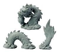 Glixoft Fengshui Dragon Figurines Chinese Dragon Statue Zodiac Dragon Ornament Decor Accessories for Wealth and Success