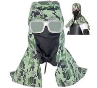 Glixoft Full Head Welding Hood Flame-retardant Protective Welding Cap with Neck Shoulder Drape Dust Protective Face Mask