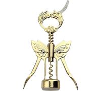 Glixoft Gold Wine Beer Opener with Foil Knife Butterfly Bottle Opener Bat Wine Corkscrew Gunmetal Plated Level Corks Pull
