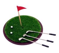 Glixoft Golf Grassland Model Miniature Golf Playset House Accessories for Table Micro Garden Train Railway Building Decoration