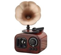 Glixoft Gramophone Shape Box Classical Box Vintage Musical Box Ornament Crafts Decor for Girlfriend and Wife