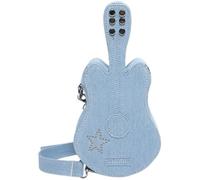 Glixoft Guitar Shape Bag Denim Shoulder Bag Fashion Crossbody Bag for Women Girls Night Party Travel Work and Casual