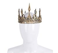 Glixoft Halloween Crown Headdress Vintage Bridal Medieval Headband Wedding Tiaras Jewellery for Christmas Party