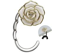 Glixoft Handbag Hanging Hanger Hook Rose Shape Hanging Hook Folding Purse Bag Portable Table Hook Bag Hang Holder