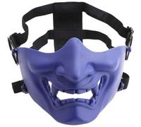 Glixoft Japanese Kabuki Samurai Hannya Oni Tactics Half Face Masks Protective Accessories Party Halloween Ghost Shape