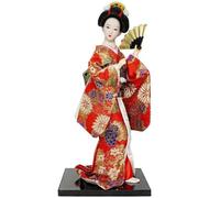 Glixoft Japanese Kimono Geisha Statue Traditional Maiko Figurine Asian Ornament Oriental Lady Statue for Desktop Decor