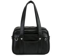 Glixoft Japanese School Bag, Pu Leather Shoulder Bag Jk Uniform Bag Students Large Capacity Handbag Zipper Tote Bag for Women