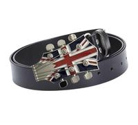 Glixoft Men's Belts Guitar Head Belt Jean Belt Leather Belt and Roll Guitar Head Hip Hop Belt Unisex Waist Costumes Guitar Belt Buckle for Men