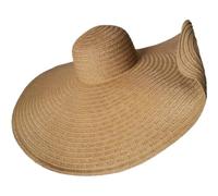 Glixoft Oversized Beach Straw Hat Extra Large Wide Brim Visor Hats Handmade Roll Up Floppy Sun Hat Summer Beach Cap for Travel